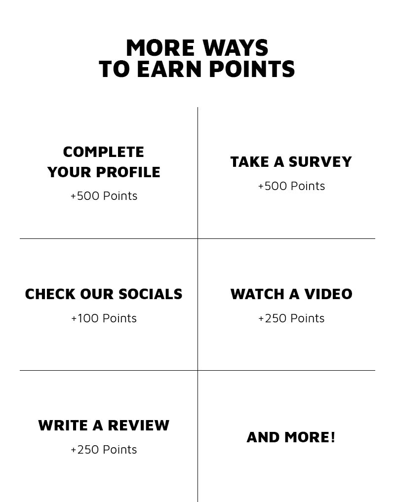Earn points by completing your profile, taking surveys, and more